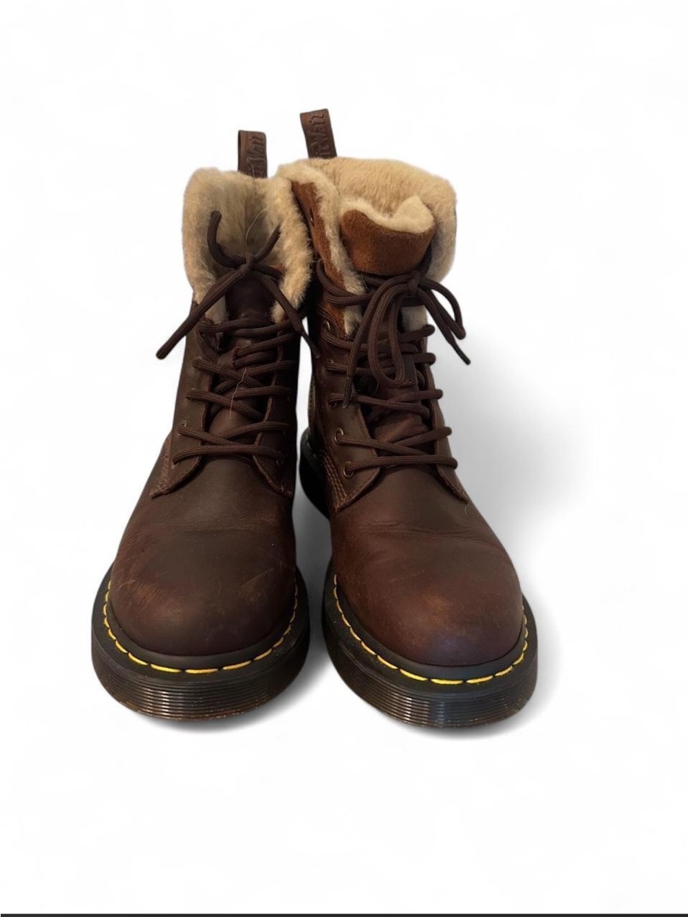 🤎 Dr. Martens Faux Fur Lined Platform Boots 🤎